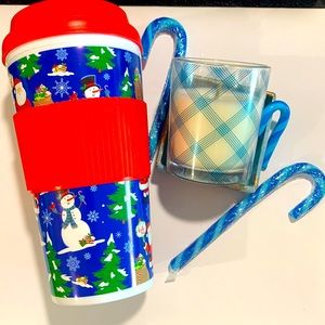 NWT Snowy Day Tumbler & Candle Set